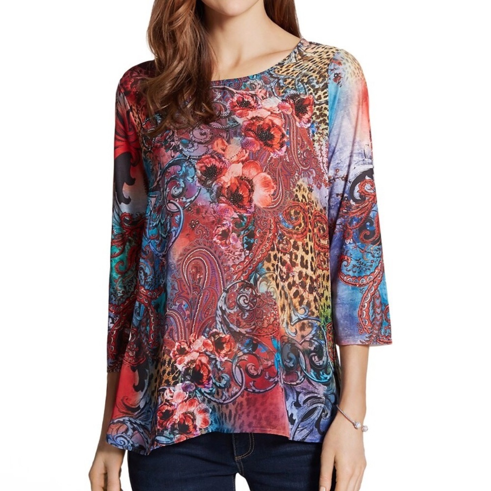 Chicos womens blouse size 2 Chicos (103)‎